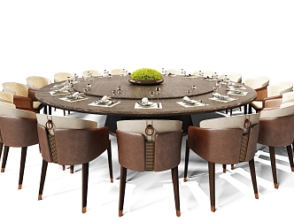 Modern Dining Table and Chair Combination Dining Table Dining Chair Restaurant 3d model