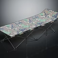 Portable Camouflage Folding Bed With Sturdy Metal Frame For Outdoor Camping Use
