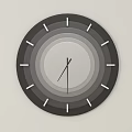 Modern Minimalist Wall Clock With Concentric Rings And Black Frame Design
