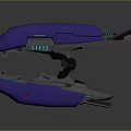Futuristic Blue Weapon With Metallic Design Advanced Structure And Glowing Details