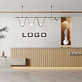 Modern Front Desk 3d model
