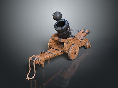 Artillery Gun Artillery Ship Gun Siege Gun Cannon Anti-aircraft Breaking Heavy Gun Heavy Gun 3d model