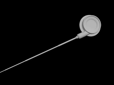 White Long Handle Tool With Round Head For Kitchen Stirring Tasks 3d model