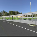 Modern Urban Road Infrastructure With Overpasses Lanes Crosswalks Traffic Lights And Green Belts