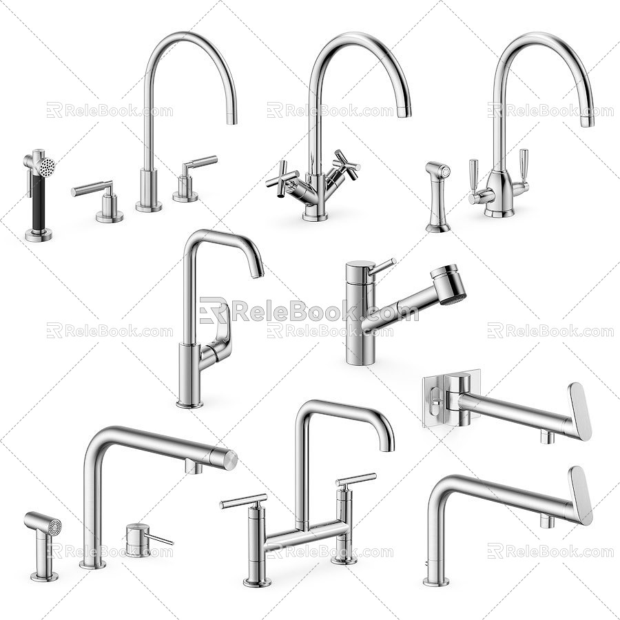 Modern bathroom faucet 3d model