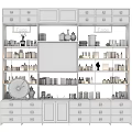 Modern Retail Display Shelves With Multi tiered Racks Diverse Products And Lighting
