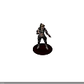 Futuristic Woman Wearing Tactical Combat Gear With Mechanical Arm And Armor