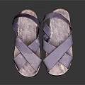 Purple Sandals With Cross Strap Design Fabric Upper And Soft Sole Casual Comfortable Footwear