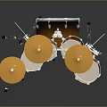 Professional Drum Set With Multiple Drums Cymbals And Chrome Metal Stands