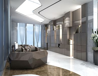 Negotiation Room Modern Reception Area 3d model