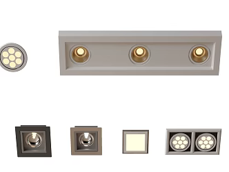 Downlight Spotlight Embedded Magnetic Lamp Linear Lamp Steering Spotlight Bucket Lamp Grid-mounted Track Spotlight 3d model