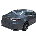 Gray Four Door Sedan With Streamlined Body Design And Alloy Wheels Front Grille