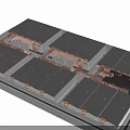 Modular Battery Energy Storage System With Connected Units And Metal Frame 3d model