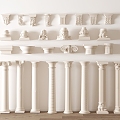 European-style Carved Stigma Carved Column Foundation Column European-style Column Seat Column Pier Gypsum Column Foundation 3d model