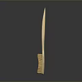 Wooden Brush With Yellow Bristles And Engraved Handle On Dark Background