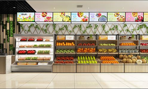 Modern Fruit Shop Fruit 3d model