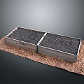 Growing Healthy Plants in Metal Planter Boxes with Soil and Mulch