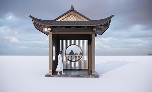 New Chinese Pavilion 3d model