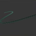 Black Metal Chain With S Shaped Structure On Gray Background Surface 3d model