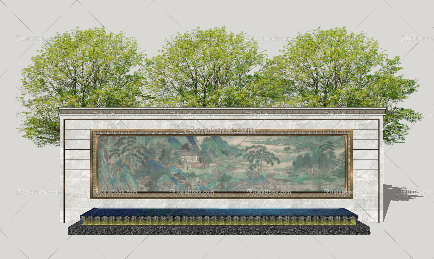 New Chinese style landscape wall landscape painting landscape wall model