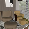 Lazy Sofa Leisure Chair 3d model