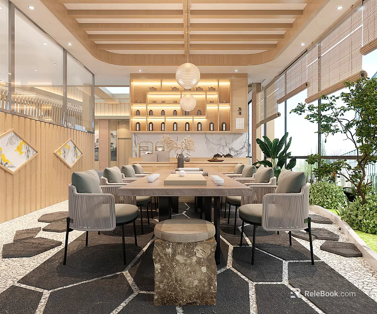 Modern Hospital Outpatient Clinic With Comfortable Waiting Area And Medical Services 3d model 