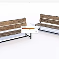 Rustic Wooden Outdoor Chairs with Sturdy Metal Frames and Natural Wood Finish