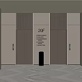 Modern Elevator Lobby With 20th Floor Indicator And Sleek Panel Design 3d model