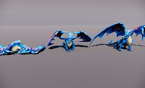 Blue Dragon 3d model