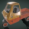 Tricycle tuk tuk three bungee freight car truck car motorcycle 3d model