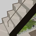 Modern wrong step staircase small view 3d model