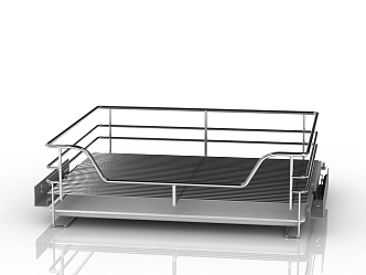 Modern pull basket embedded pull basket 3d model