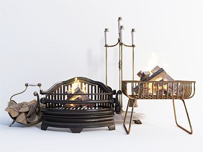 Modern stove 3d model