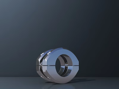 Smart Machine Precision Metal Gear Component with Industrial Mechanical Structure 3d model