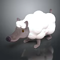 3D Animal Model Featuring Dog Like Face And Fluffy Sheep Wool Coat
