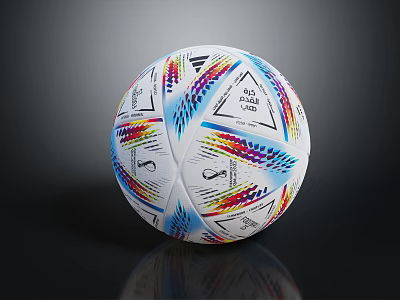 FIFA World Cup Qatar 2022 Official Football With Colorful Geometric Patterns 3d model