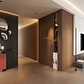 Modern Living Room With Beige Sofa Large Windows Scenic View Coffee Table And Area Rug