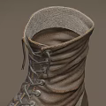 Brown Leather Lace up Boots with Thick Sole and Warm Inner Lining