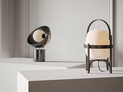 Modern Table Lamps With Unique Abstract Shapes And Elegant Minimalist Design 3d model