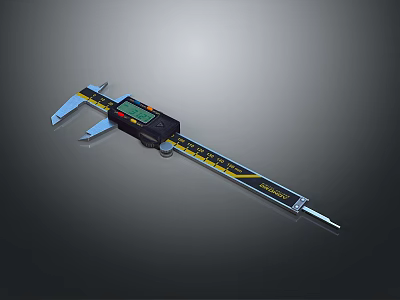 High Precision Digital Caliper with Electronic Display for Industrial Measurement Applications 3d model