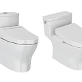 White Ceramic Modern Toilets With Contemporary Design For Bathroom Spaces