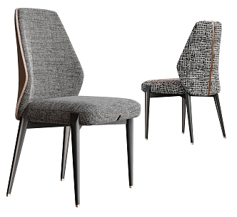 Modern MINOTTI Dining Chair Single Chair Leisure Chair 3d model