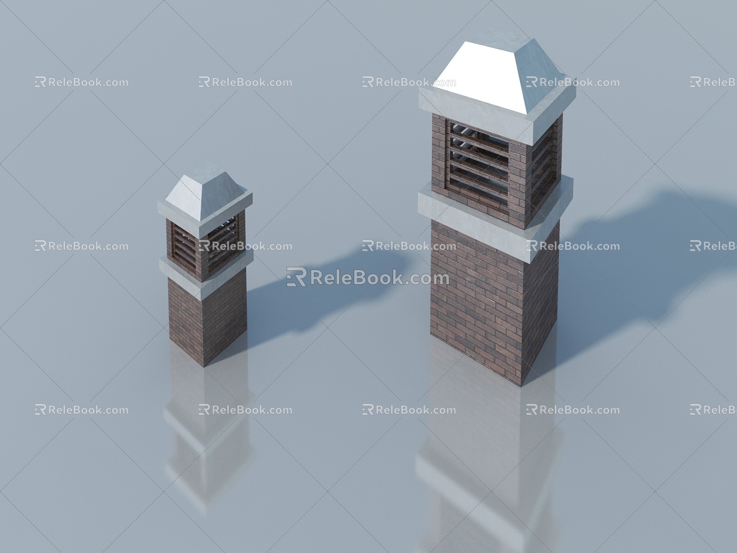 chimney smoke outlet air outlet chimney height 3d model