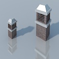 chimney smoke outlet air outlet chimney height 3d model