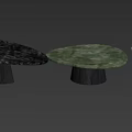 Modern Dressing Table With Black Green White Marble Countertop And Black Base