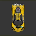 Yellow Corvette Race Car Featuring 21 Decal And Sports Rear Spoiler Design