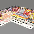 Indoor Playground With Slide Trampoline Area Teacup Ride And Colorful Decorations
