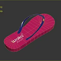 Pink Walko Flip Flops Featuring Blue Straps For Comfortable Daily Wear