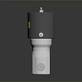 Metallic Industrial Valve Component With Black Top And Silver Base Structure Design