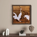 New Chinese decorative painting retro animal birds 3d model